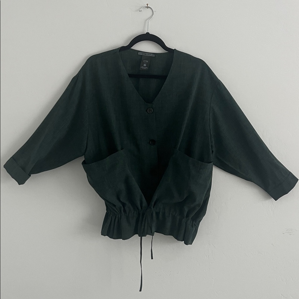 NWOT Crea Concept Hunter Green Blouse – Size 40 (US Large)